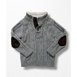Mini Rebel Cable Knit Fisherman Sweater, Size 24-36 Months